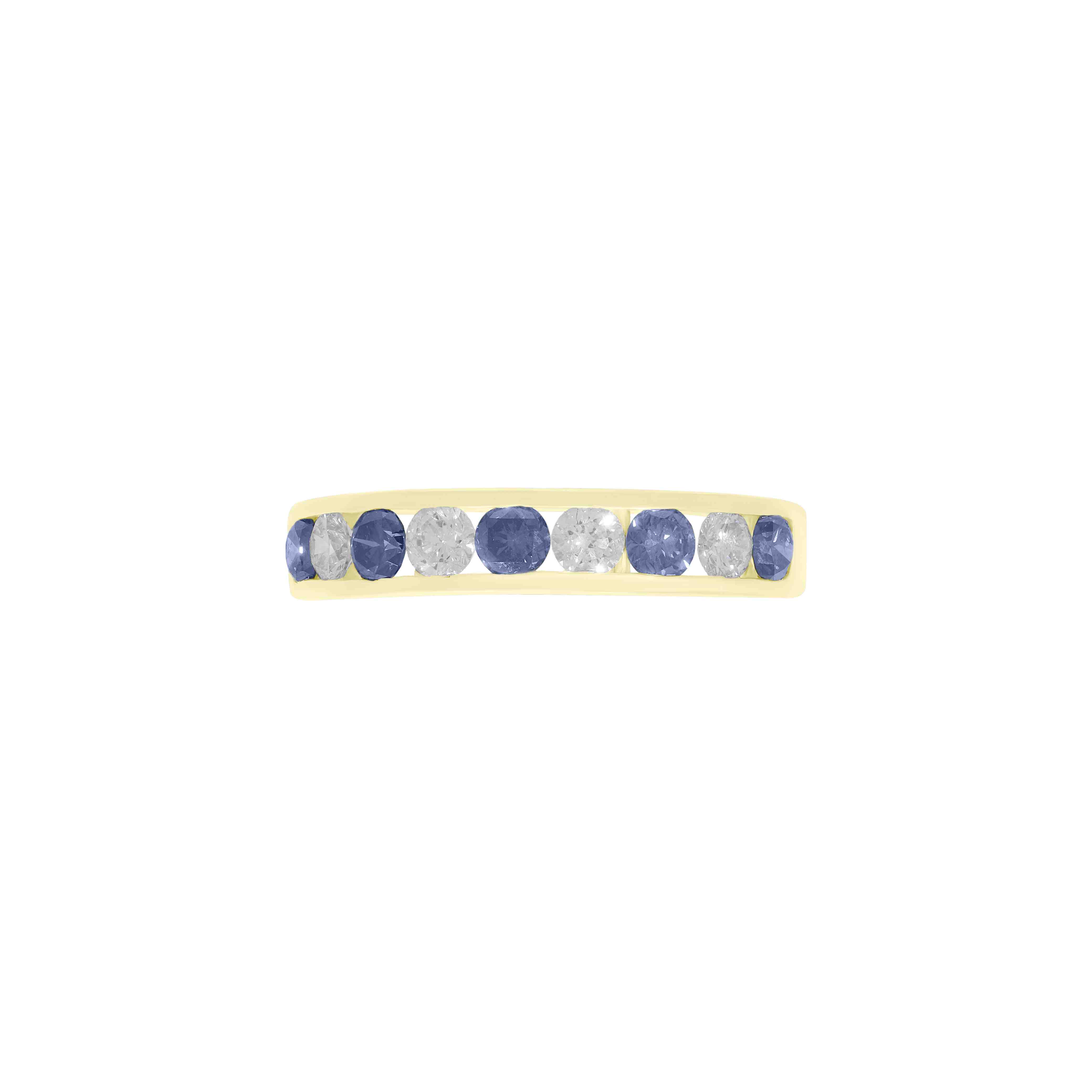 Half Bnad Gemstone Ring LR12355A